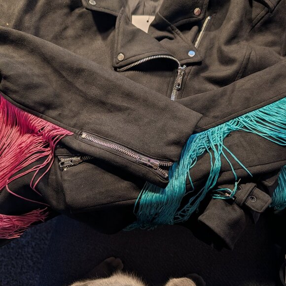 Akira rainbow fringe moto jacket - Picture 4 of 4